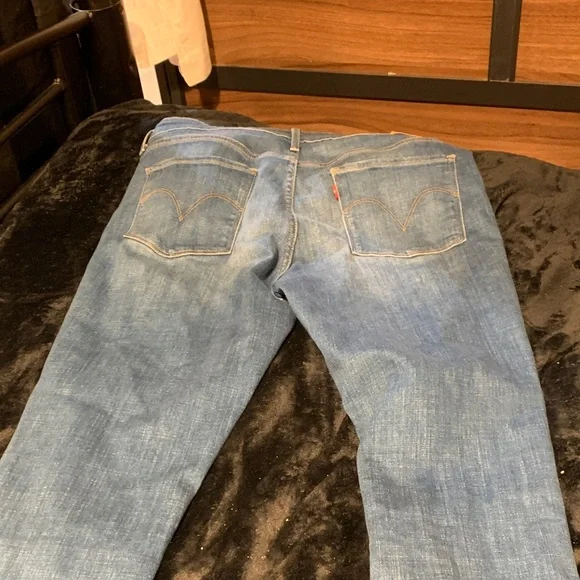 #492 “Levi’s” Embroidered Blue Jeans - Picture 7 of 13